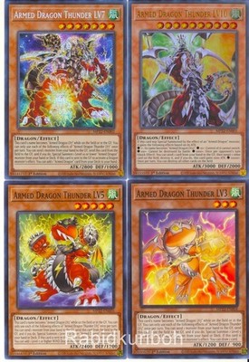 Yugioh Armed Dragon Thunder LV10 + LV7 + LV5 + LV3 Set