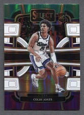 2023-24 Panini Select Green White Purple Prizms #83 Colby Jones RC