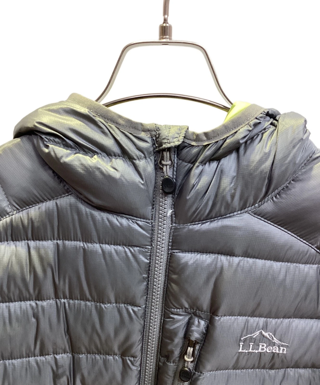 L.L.Bean Outdoor Puffer Jacket Men's Size XL Gray/Yellow - product detail image 3