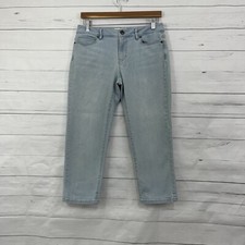 J.Jill Denim Capri Womens Size 6 Authentic Fit Light Wash Mid Rise Crop