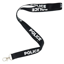 Police Black Cosplay Lanyard ID Pass Holder