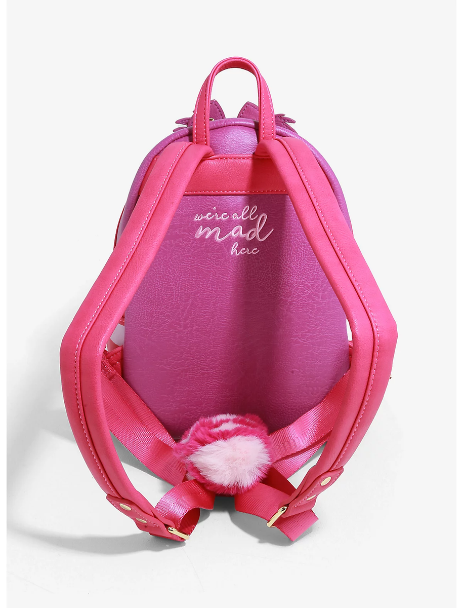 LOUNGEFLY Disney Cheshire Cat FUZZY TAIL Mini Backpack Alice  display picture 2