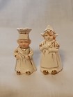 Vintage Occupied Japan Dutch Couple Baker Salt And Pepper Shakers Gold Details — photo 1