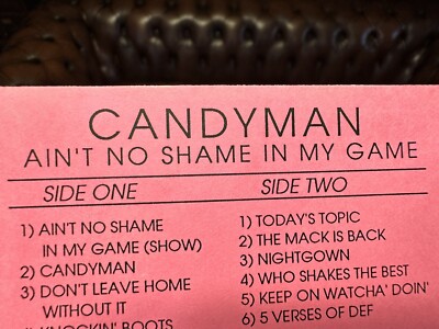 1990 PROMO ADVANCE CANDYMAN AINT NO SHAME IN MY GAME HIP HOP R&B CASSETTE