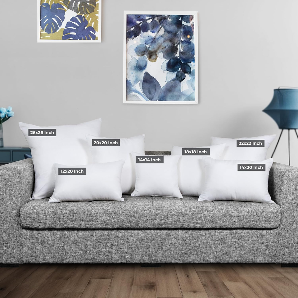 Utopia Bedding Throw Pillows Insert (Pack of 2, White) 18 X 18 Inches