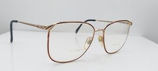 Vintage Charmant 7601 Brown Gold Oval Metal Sunglasses Japan FRAMES ONLY