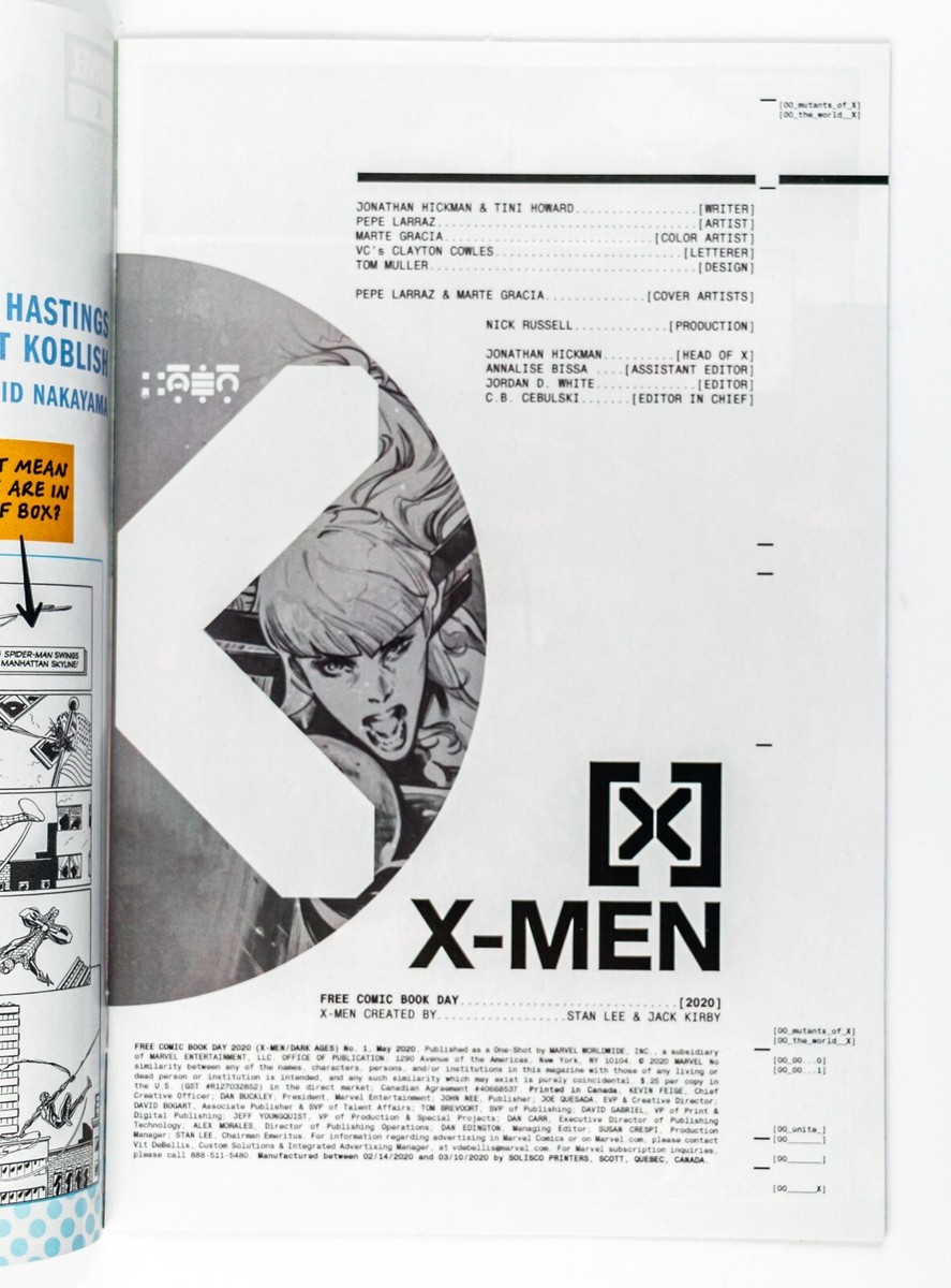 X-Men #1 FCBD (2020 Marvel) Hickman/Larraz/Gracia! X-Men/Dark Ages
