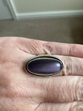 Vintage Denmark Carl Ove Frydensberg 925 silver cocktail ring with purple stone