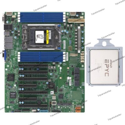 Supermicro H12SSL-i Server Motherboard + AMD EPYC 7443P CPU Processor Combos