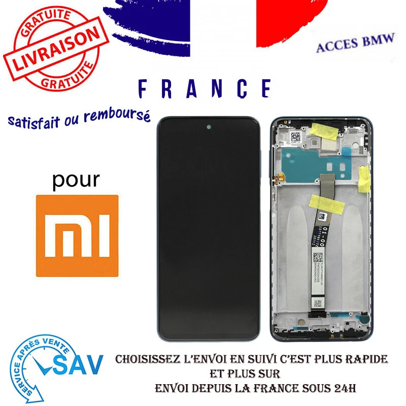 Ecran LCD Complet Noir Pour Xiaomi Redmi Note 9S (avec châssis) - Photo 1/1