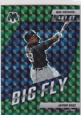 2022 MOSAIC PRIZMS GREEN BIG FLY JAVIER BAEZ DETROIT TIGERS BASEBALL MLB JC-1412