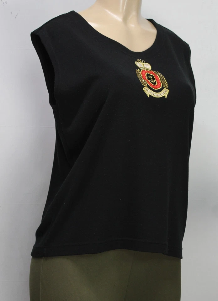 Top negro sin mangas Lisa International para mujer talla L Foto 3 de 4