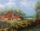 TABLEAU PEINTURE A L'HUILE PAYSAGE