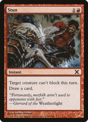 1x Stun NM Eng MTG - Tenth Edition