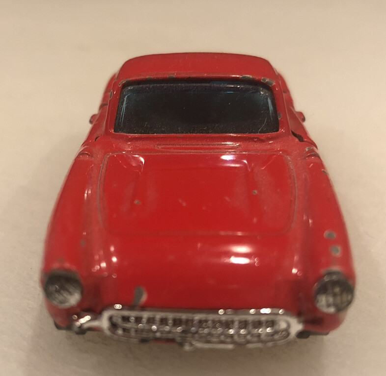 Vintage Yatming red '57 Corvette No.1079 Diecast Made in Hong Kong
