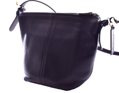 COACH 4130 Vintage McDougal Legacy Black Leather Small Bucket