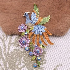 Large Heavy Industry Phoenix Brooch European and American Fashion Clothing Pins