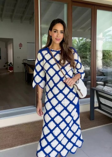 Robe Longue Zara Dentelle Crochet Style Cape - Taille S, Pour Festival Ou Soirée, Occasion Très Bon état