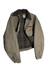 VTG Carhartt J97 DES Detroit Jacket Blanket Lined Canvas Size 2XL XXL USA MADE