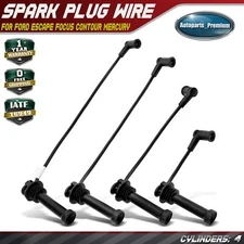 4pcs Spark Plug Wire Set for Ford Escape Focus Contour Mercury Mariner Mystique