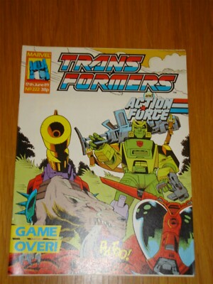 TRANSFORMERS BRITISH WEEKLY #222 MARVEL UK COMIC 1989