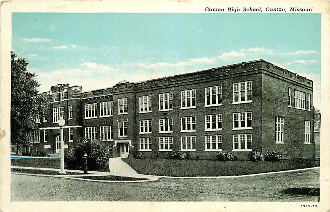 Image 1 - Postcard Canton High School, Canton, Missouri - circa 1920s-1930s