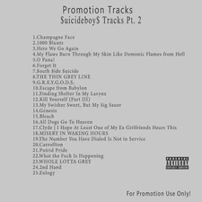 Rap .. White CD. $uicideboy$ Tracks Pt. 2