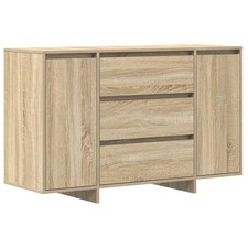 Sideboard with Drawer Engineered Wood Rectangular Modern Storage Unit  vidaXL