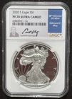 2020-S $1 SILVER AMERICAN EAGLE NGC PF70 Signed EDMUND C. MOY : 06521