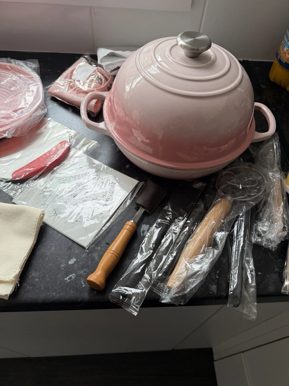 Dutch Bread Making Set With Everything U Need Dutch Oven Pan New Pink
