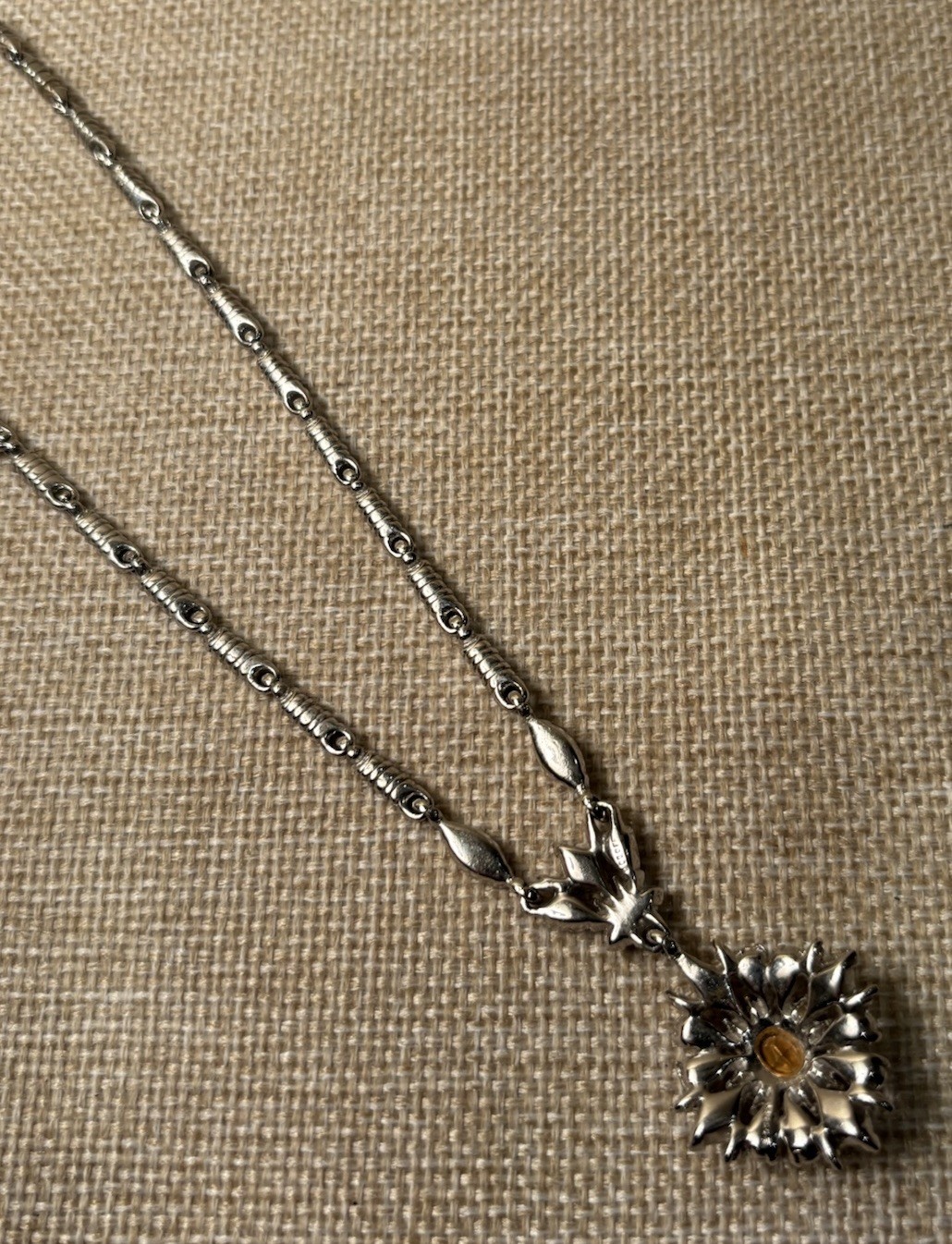 Vintage Bogoff White Rhinestone Necklace 20” - image 5