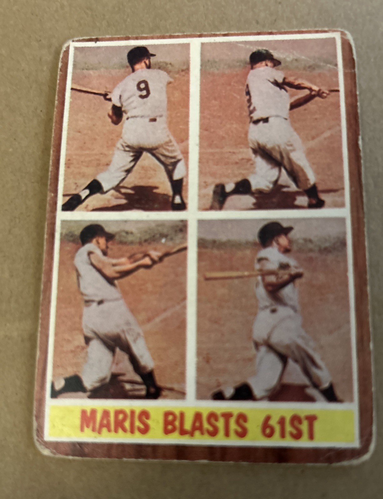 1962 Topps - MARIS BLASTS 61st - Roger Maris #313 - New York Yankees PR
