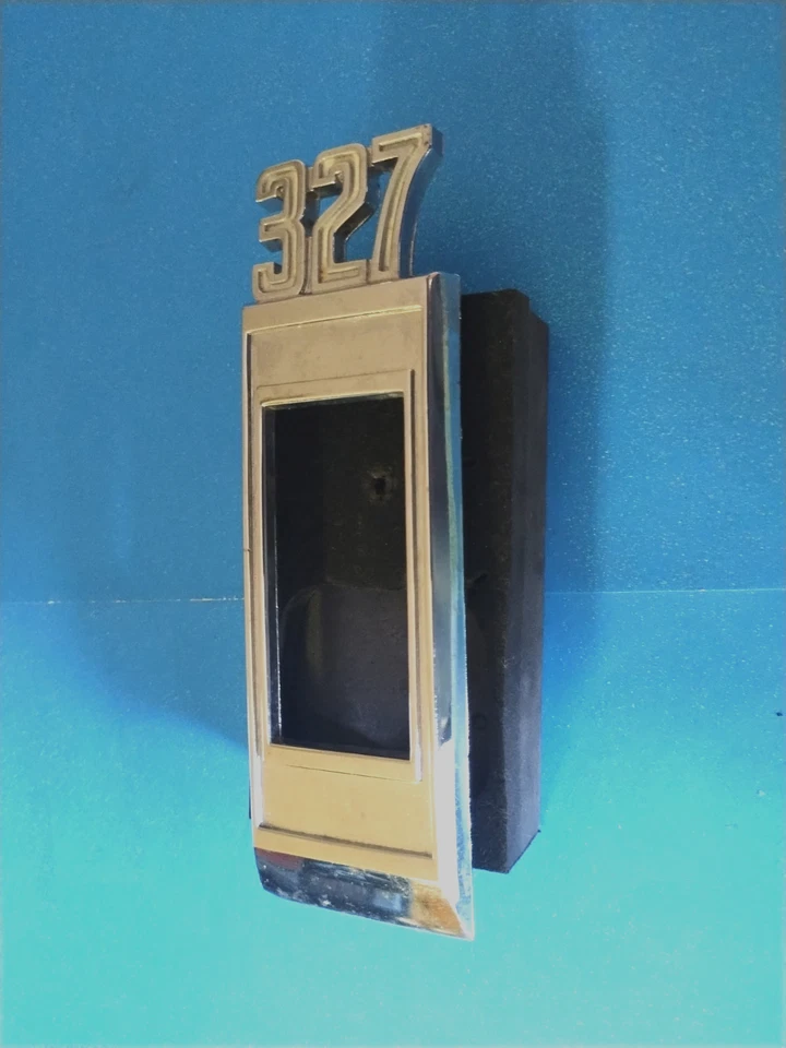 Chevrolet Impala 327 1969 cromado guardabarros delantero marcador lateral embellecedor bisel emblema Foto 3 de 4