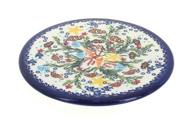 Blue Rose Polish Pottery Atlantis Trivet