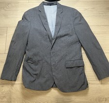 J.Crew Ludlow grey suit jacket Size 40s Blue Gray Stripe Needs To Be Pressed