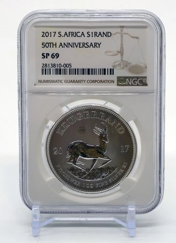 South Africa 2017 50th Anniversary of Krugerrand NGC SP69 HIGH GRADE 1 oz Silver