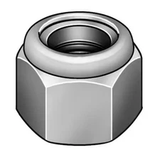 Nylon Insert Lock Nut, 1-3/4"-5, Steel, Grade 2, Black Oxide, 1 53/64 In Ht,