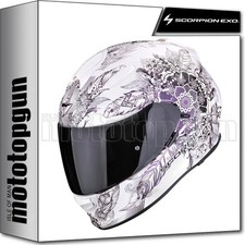 SCORPION CASCO INTEGRALE PER MOTO EXO-491 DREAM BIANCO CAMALEONTE XS