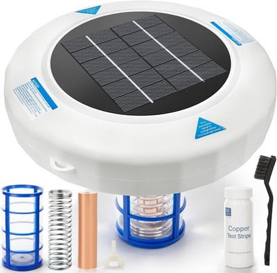 New Upgraded Floating Solar Pool Accessory, 45,000 Gallons, Large Solar Panel