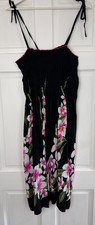 Favant Hawaii Honolulu Womens One Size Midi Dress Tropical Floral Y2K Summer Bea