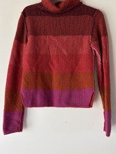 Lainey Cashmere Sweater Warm Rust, Red Colors. Small / Medium