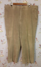๐ VTG Lands End Beige Tan Corduroy Pants Mens Size 44 x 28.5 Wide Leg USA Made