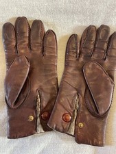 Vintage Morley of Worcester Rabbit Fur Lined Driving Gloves Size 9 Excellent Con