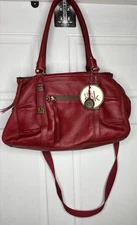 THE SAK Red Scarlet Reggio Leather Shoulder Bag New With Tags Style 105336