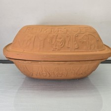 Vintage ROMERTOPF Terra Cotta Clay Baker Roaster Unglazed With Lid