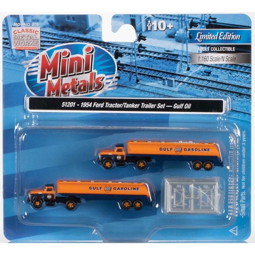 Tractor/remolque Classic Metal Works 51201 N Mini Metals Gulf Oil (paquete de 2) | Zustand: New
