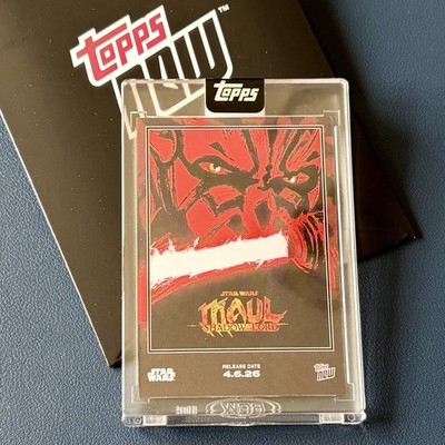 2026 Star Wars Topps NOW Darth Maul Shadow Lord #DMSW Poster Card Slab Sealed