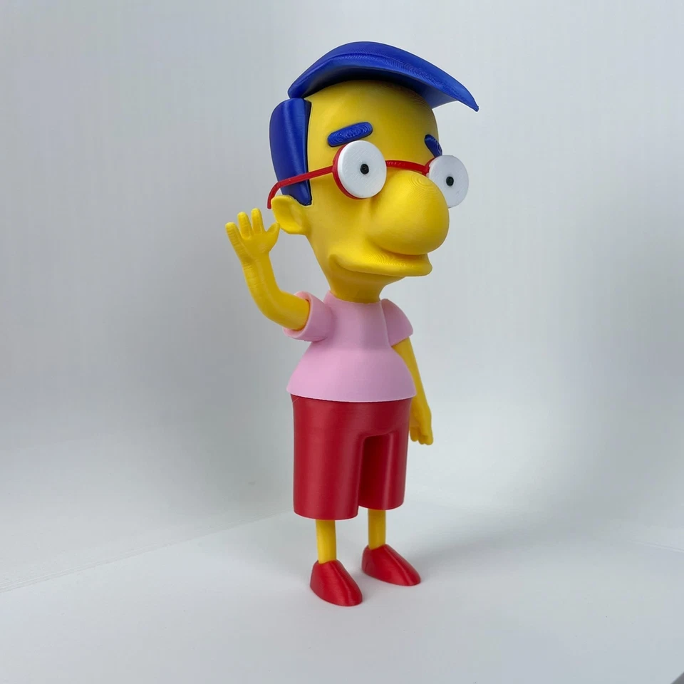 Figura de juguete impresa en 3D Milhouse de Los Simpson divertido regalo de nostalgia Akward Foto 3 de 4