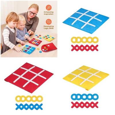 TicTacToe Set Parents Kids Strategy Training Learning Chess Board Game Toy