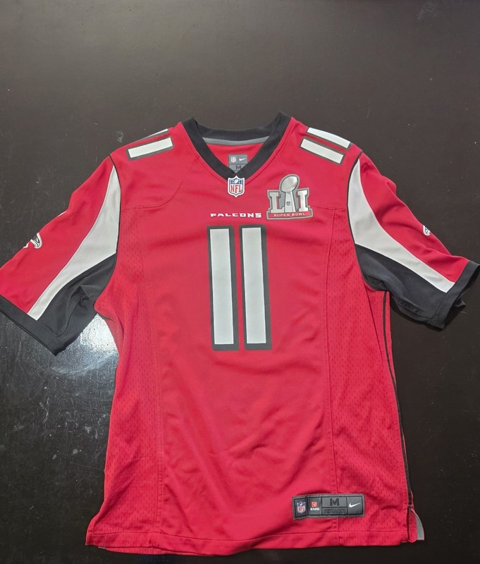 Nike Atlanta Falcons Super Bowl LI  Patch Jersey M Red Julio Jones And Extra Jsy